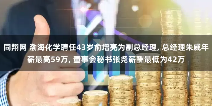 同翔网 渤海化学聘任43岁俞增亮为副总经理, 总经理朱威年薪最高59万, 董事会秘书张尧薪酬最低为42万
